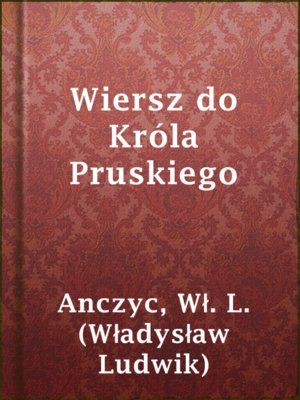 cover image of Wiersz do Króla Pruskiego